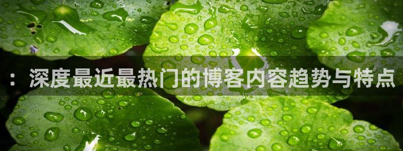 伟德国际19462登录地址：：深度最近最热门的博客内容趋势与特点